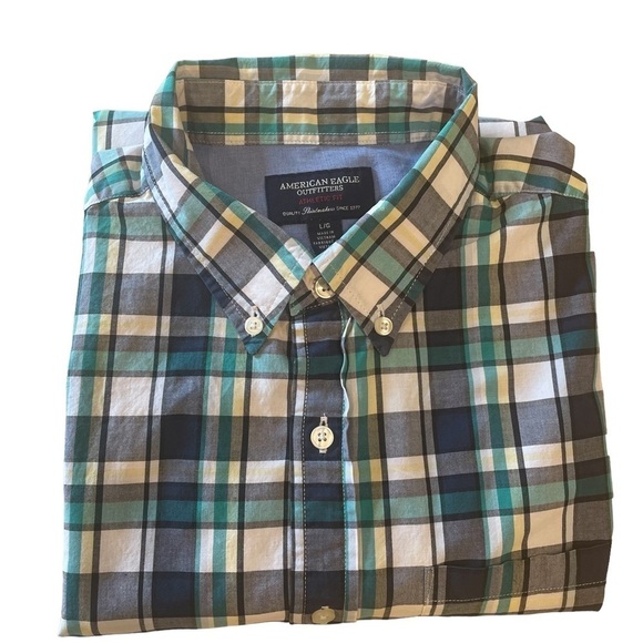 American Eagle Outfitters Long Sleeves Plaid Button Down Shirt Size Large - Picture 7 of 7